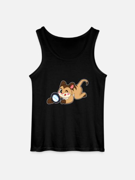 Erdmännchen Detektiv Lupe - Gildan Männer Tank Top - Schwarz