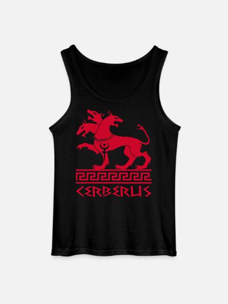 Red cerberus dog - Gildan Men’s Tank Top - black