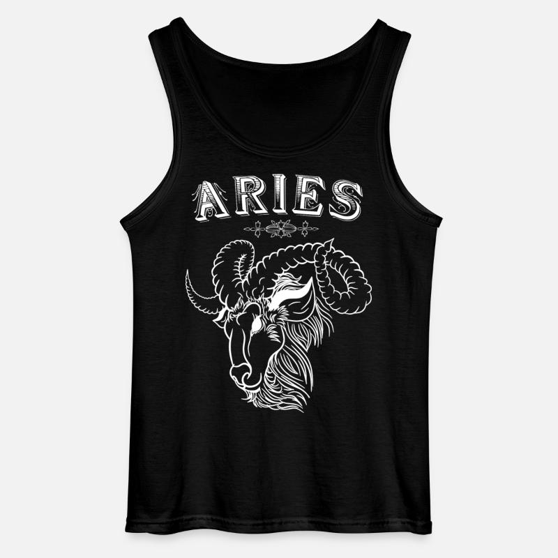 Aries Sternzeichen Widder - Gildan Männer Tank Top - Schwarz