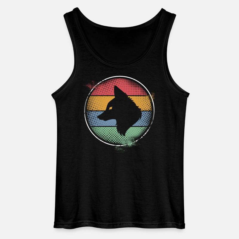 Fuchs - Gildan Männer Tank Top - Schwarz