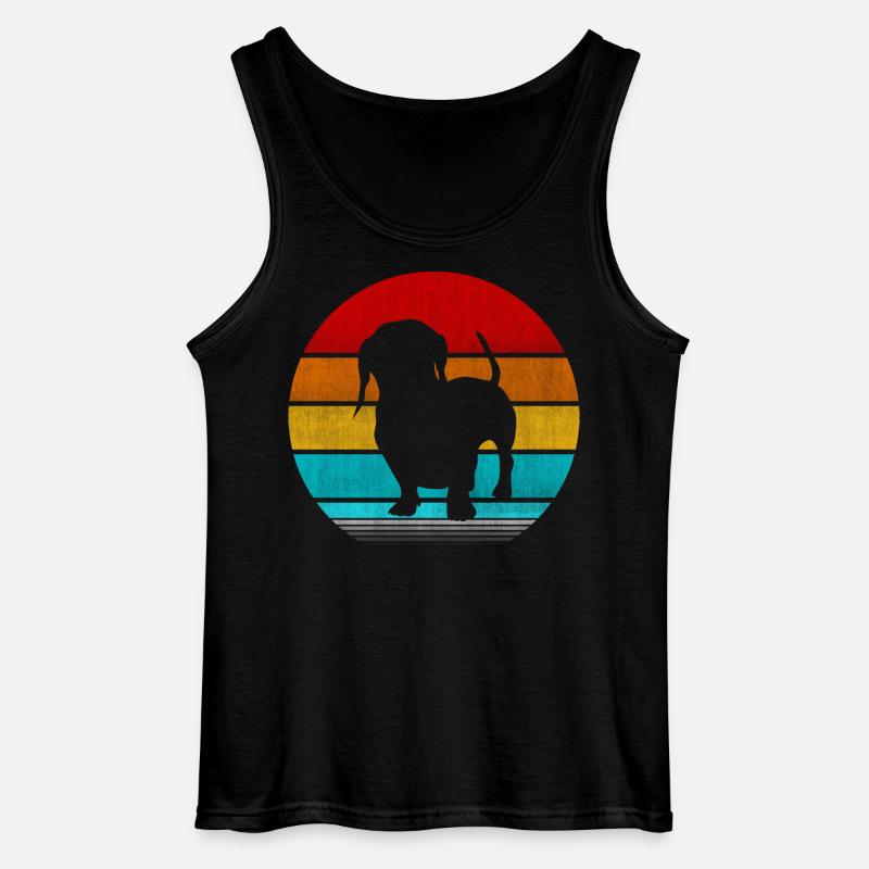 Dackel - Gildan Männer Tank Top - Schwarz