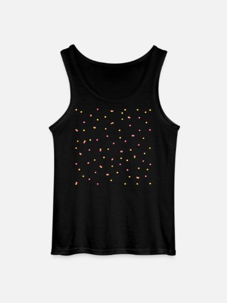 Confetti in pink & yellow - Gildan Men’s Tank Top - black