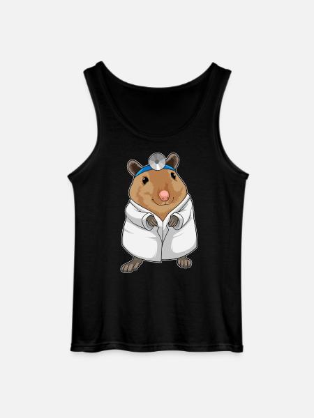 Ratte Arzt Arztkittel - Gildan Männer Tank Top - Schwarz