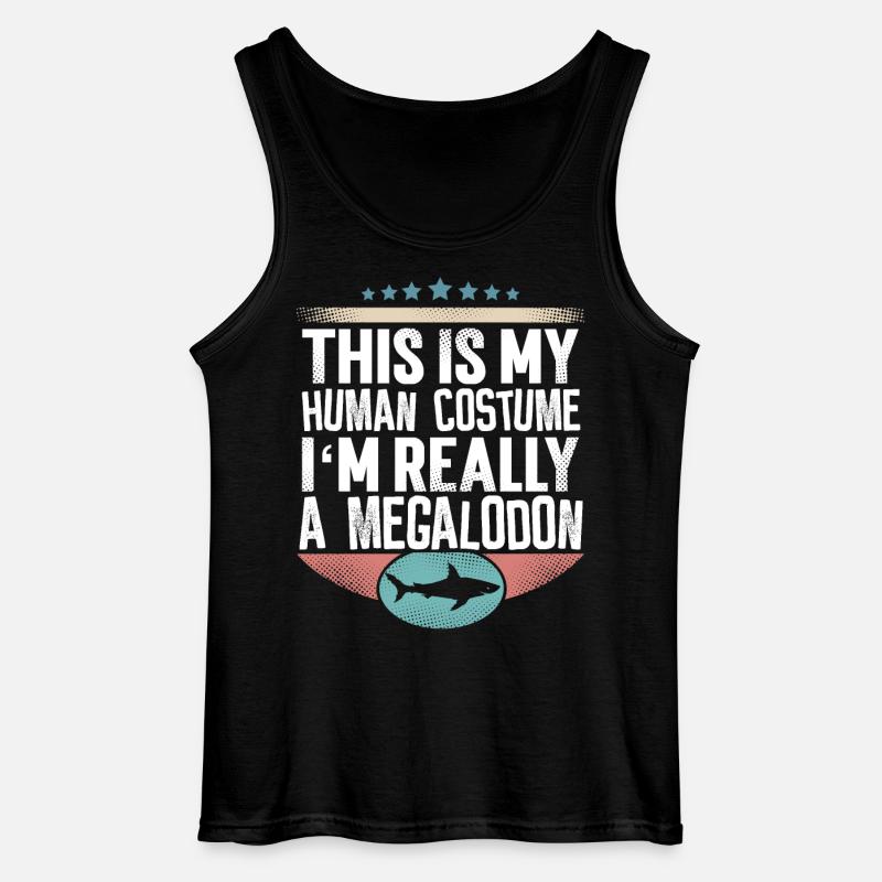 Megalodon Riesen Hai - Gildan Männer Tank Top - Schwarz