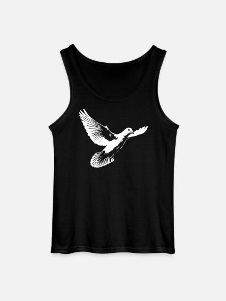 Wunderschöne weisse Taube - Gildan Männer Tank Top - Schwarz