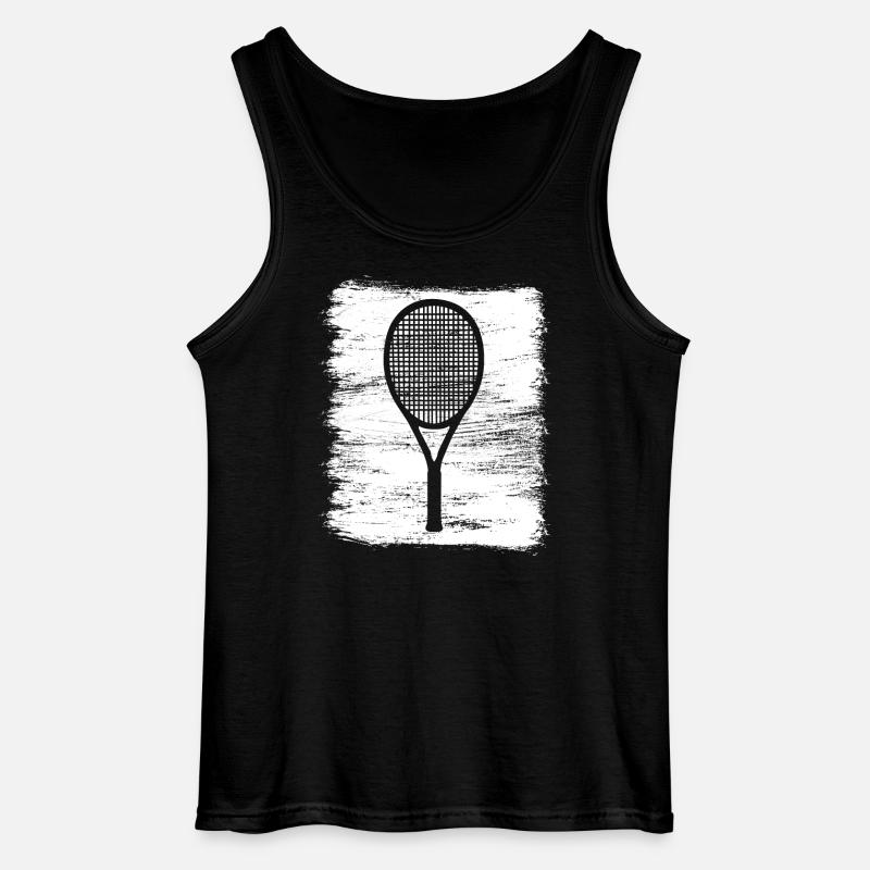Tennisschläger - Gildan Männer Tank Top - Schwarz