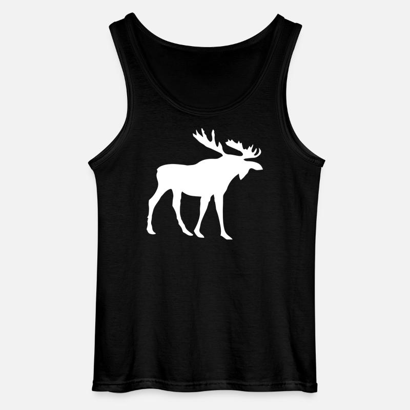 Elche Elch - Gildan Männer Tank Top - Schwarz