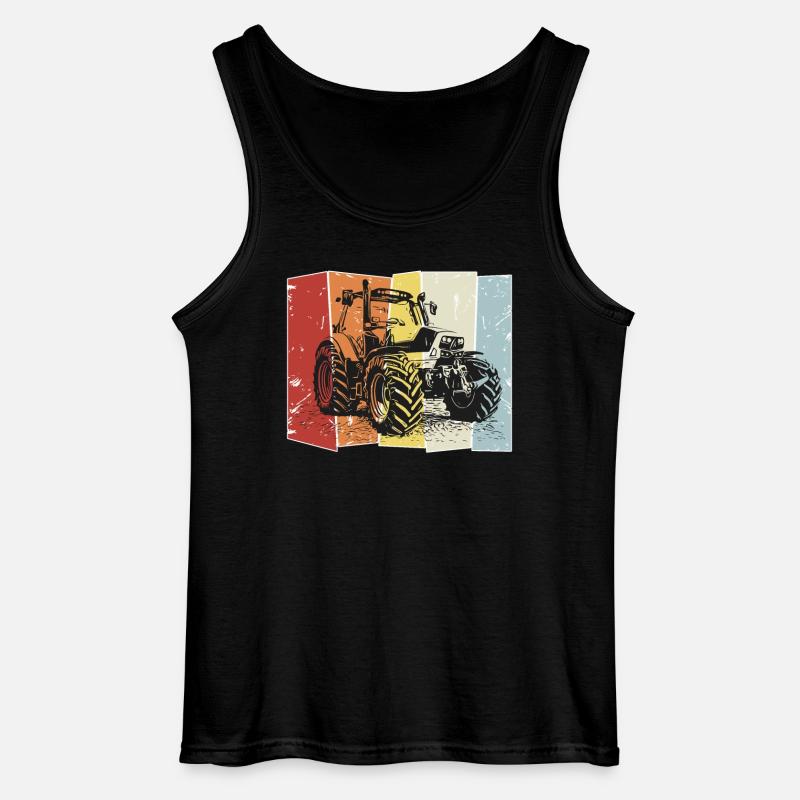Traktor Deutz retro - Gildan Männer Tank Top - Schwarz