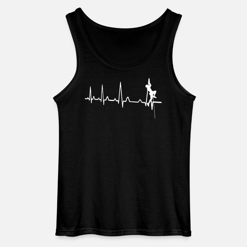 Herzschlag Klettern - Gildan Männer Tank Top - Schwarz