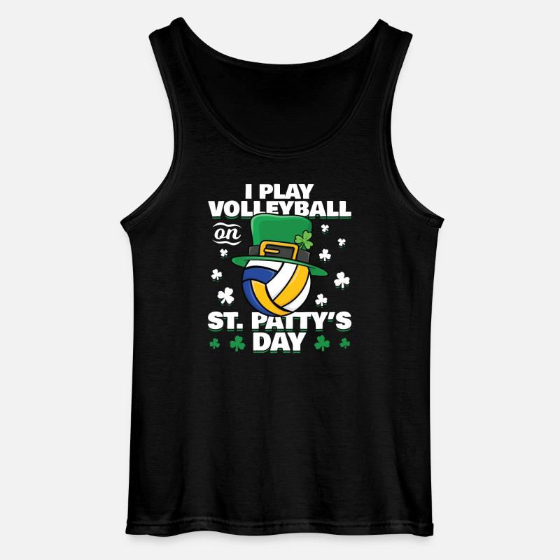 St. Patrick's Day Volleyball - Gildan Männer Tank Top - Schwarz
