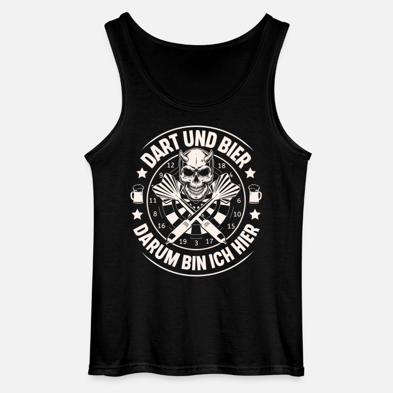 Dart Und Bier - Gildan Männer Tank Top - Schwarz