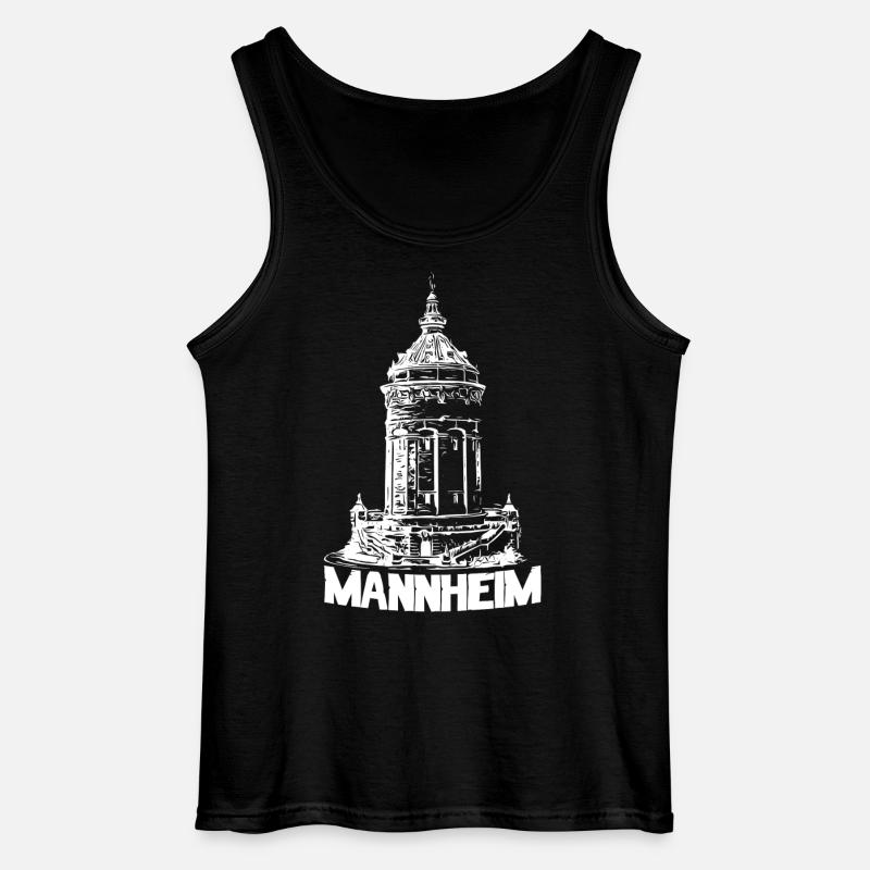 Mannheimer Wasserturm - Mannheim - Gildan Männer Tank Top - Schwarz