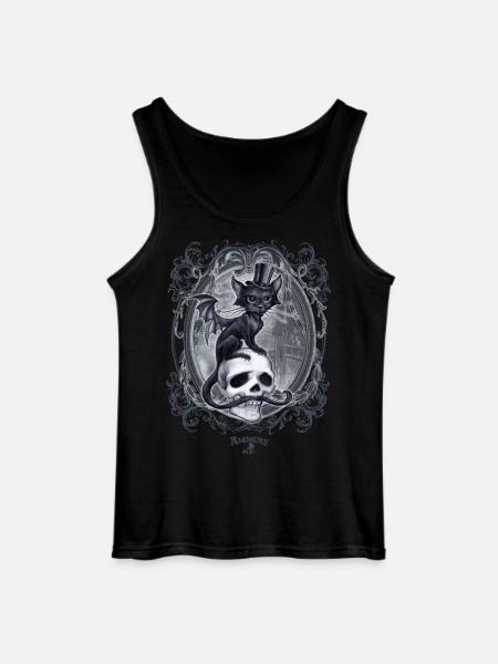 Alkymi England Meowstopheles - Vampyrkat - Gildan tanktop til mænd - sort