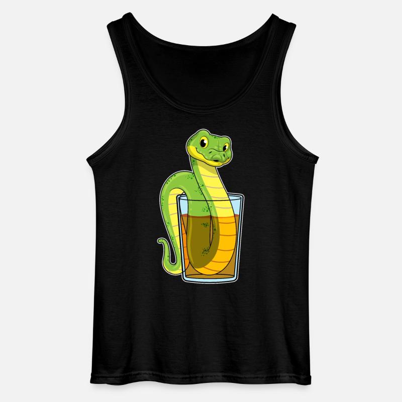 Schlange mit Saft - Gildan Männer Tank Top - Schwarz