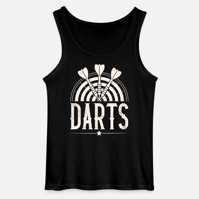 Dart Darten Darts - Gildan Männer Tank Top - Schwarz