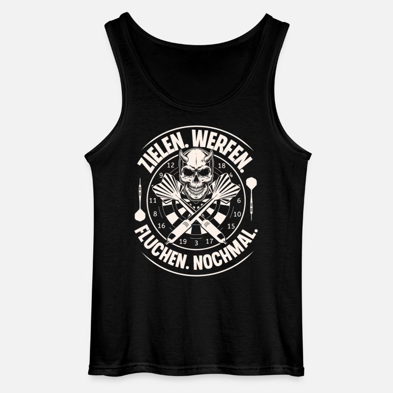 Darts Dart Darten - Gildan Männer Tank Top - Schwarz