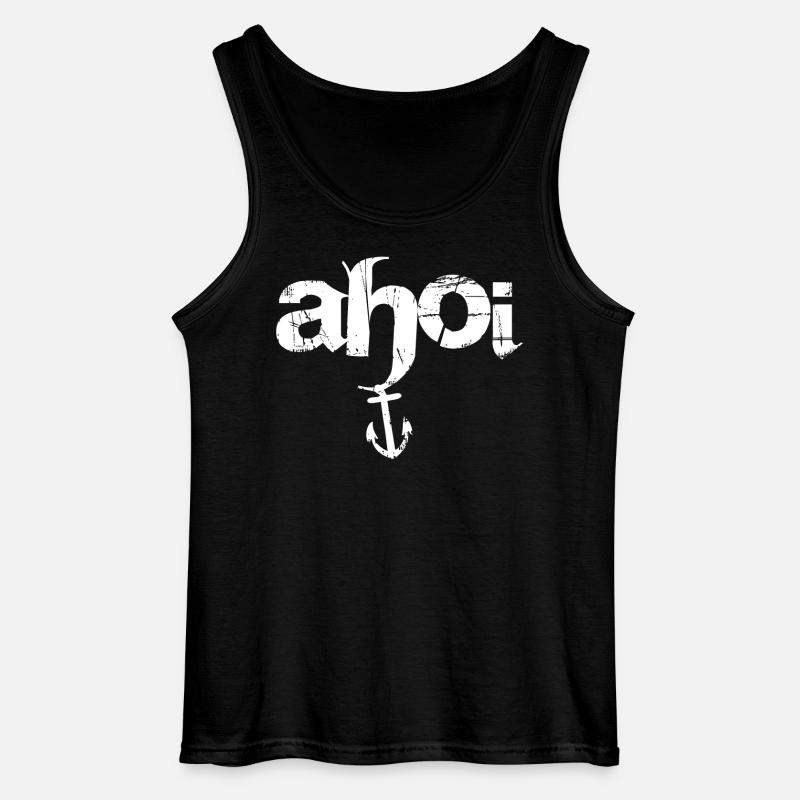 Ahoi - Gildan Männer Tank Top - Schwarz