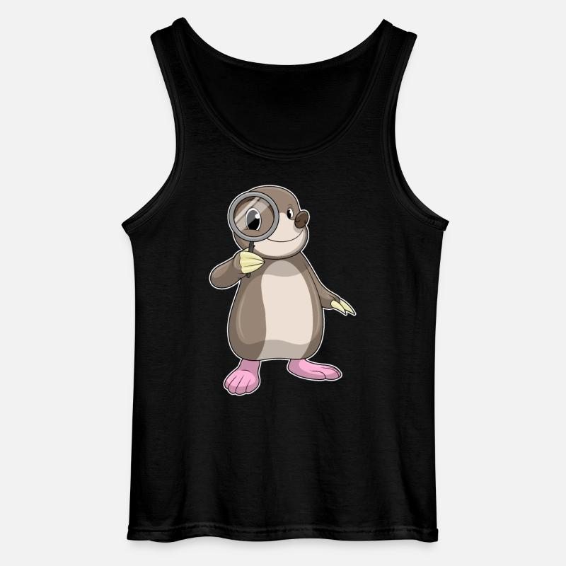 Maulwurf mit Lupe - Gildan Männer Tank Top - Schwarz