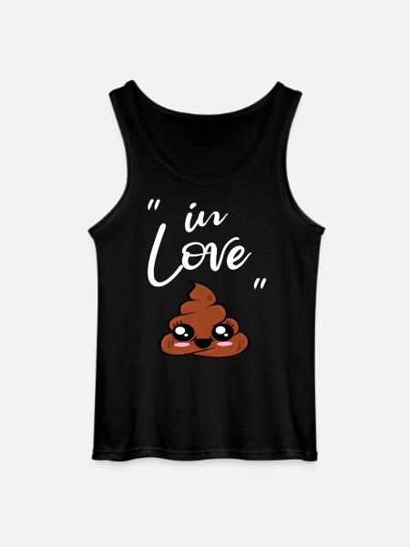 Jeg elsker lort sød lort bunke - Gildan tanktop til mænd - sort