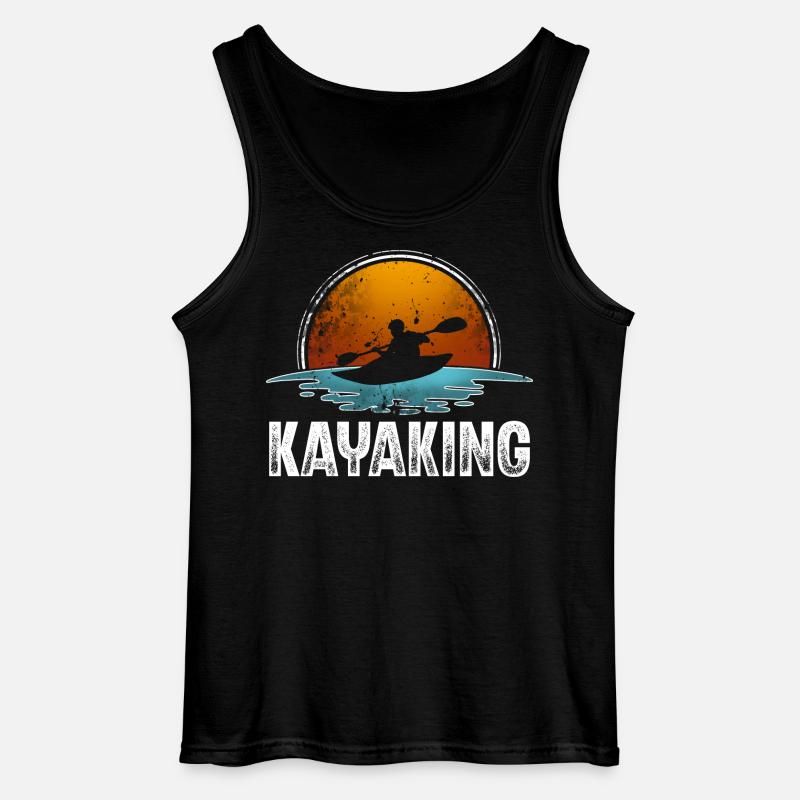 Kajak Kajakfahrer Kajaker - Gildan Männer Tank Top - Schwarz