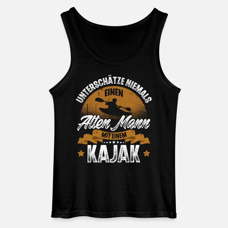 Kajak Kajakfahrer Kajaker - Gildan Männer Tank Top - Schwarz