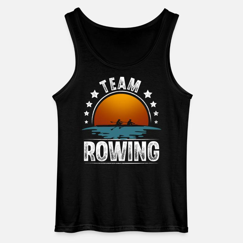 Rudern Ruderer Ruderboot Team - Gildan Männer Tank Top - Schwarz