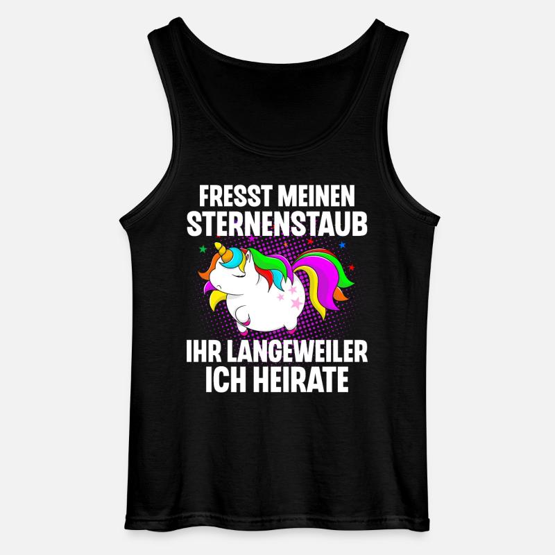 Einhorn Junggesellinnenabschied - Gildan Männer Tank Top - Schwarz