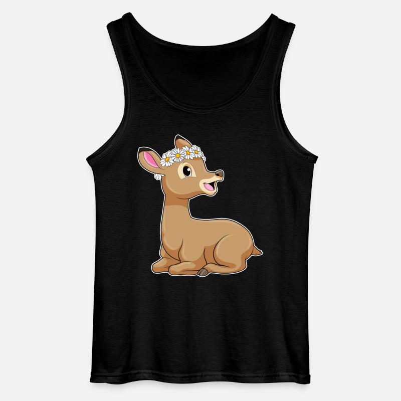 Reh Gänseblümchen - Gildan Männer Tank Top - Schwarz