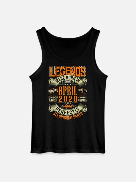 2020 April Birthday Legend - Gildan Men’s Tank Top - black