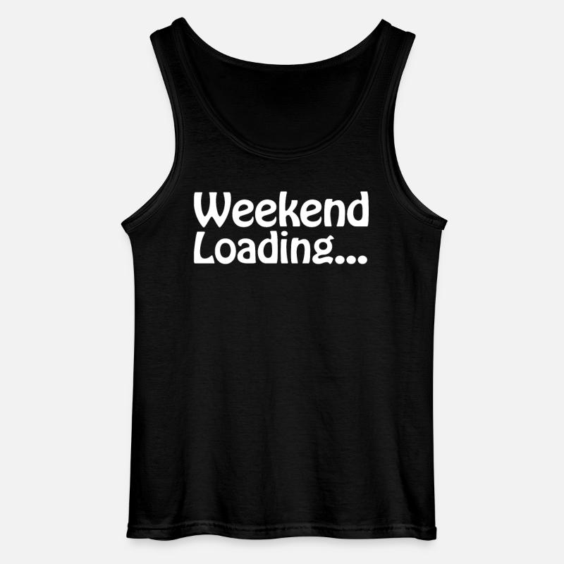 Weekend loading - Wochenende - Bald Wochenende - Gildan Männer Tank Top - Schwarz