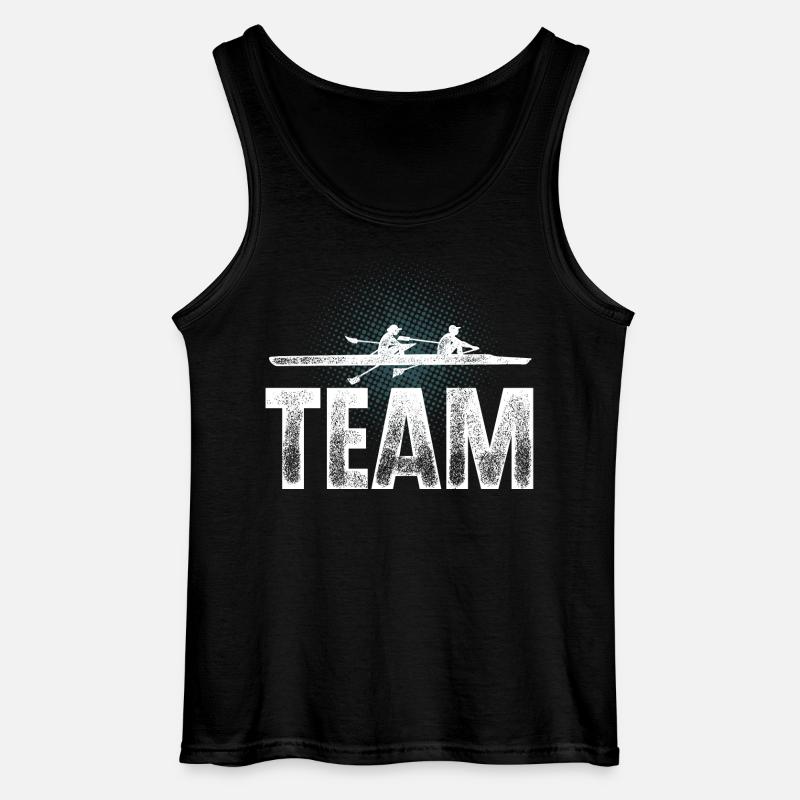 Rudern Ruderer Ruderboot Team - Gildan Männer Tank Top - Schwarz