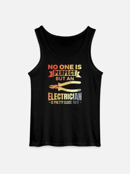 Elektriker Witz - Gildan Männer Tank Top - Schwarz