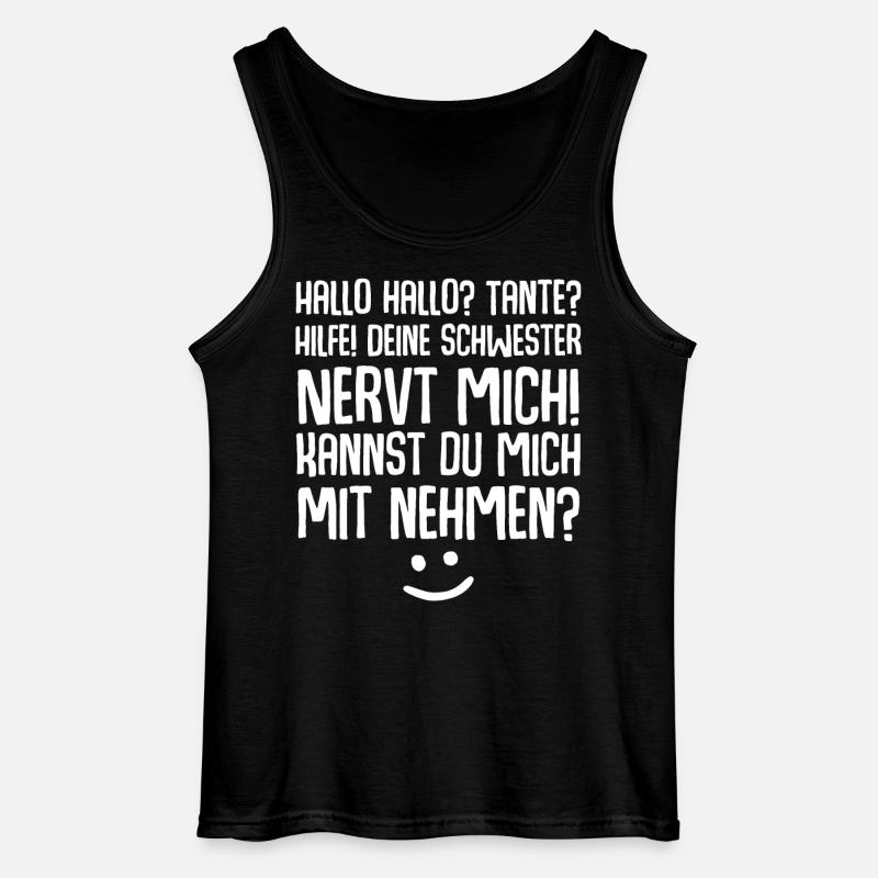 Tante Nichte Neffe - Gildan Männer Tank Top - Schwarz