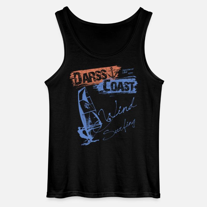 DarssCoast WINDSURFING - SURFER WINDSURFER - Gildan Männer Tank Top - Schwarz