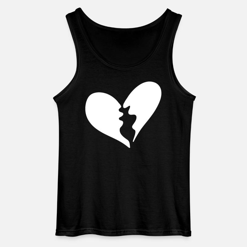 Broken heart - Gildan Men’s Tank Top - black