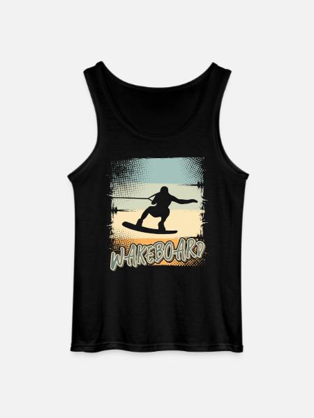 Wakeskate Wakeskating Wakeskater Wakeboard - Gildan Men’s Tank Top - black