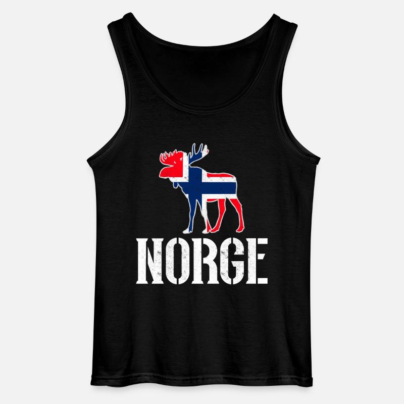 Norwegen - Gildan Männer Tank Top - Schwarz