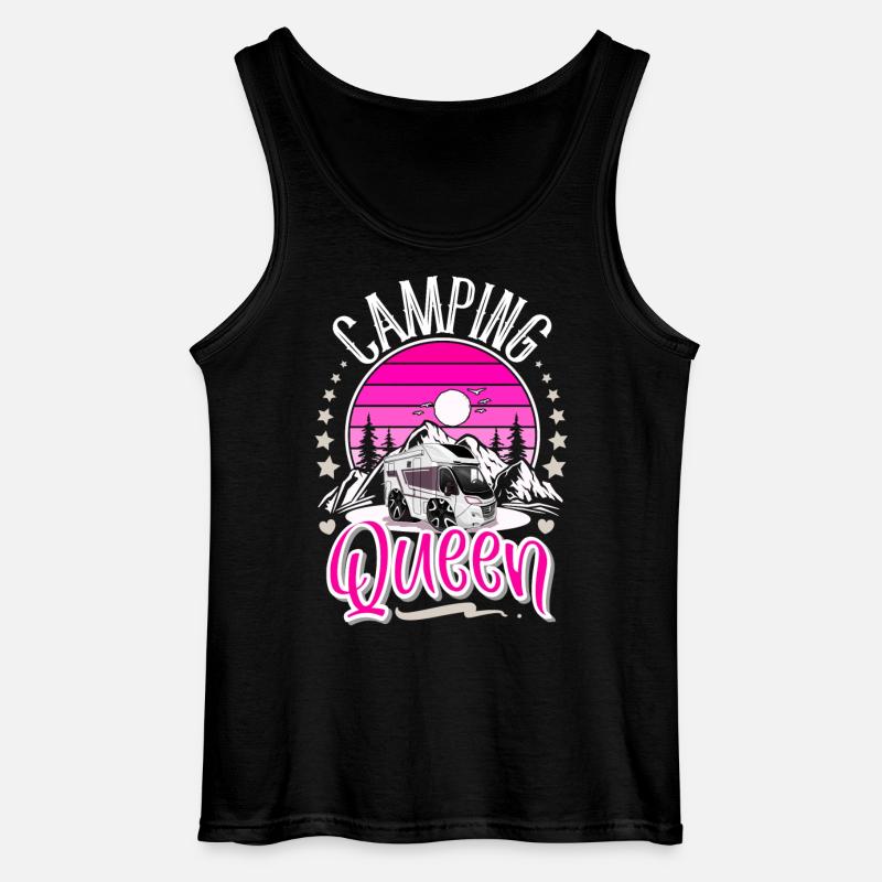 Camping Queen Camper Campen Oma - Gildan Männer Tank Top - Schwarz