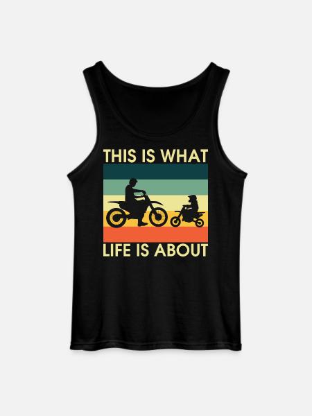 ParentChild Bicycle Silhouettes Retro - Gildan Men’s Tank Top - black