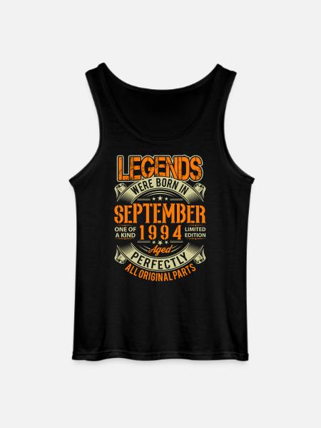 1994 September Birthday Legend - Gildan Men’s Tank Top - black
