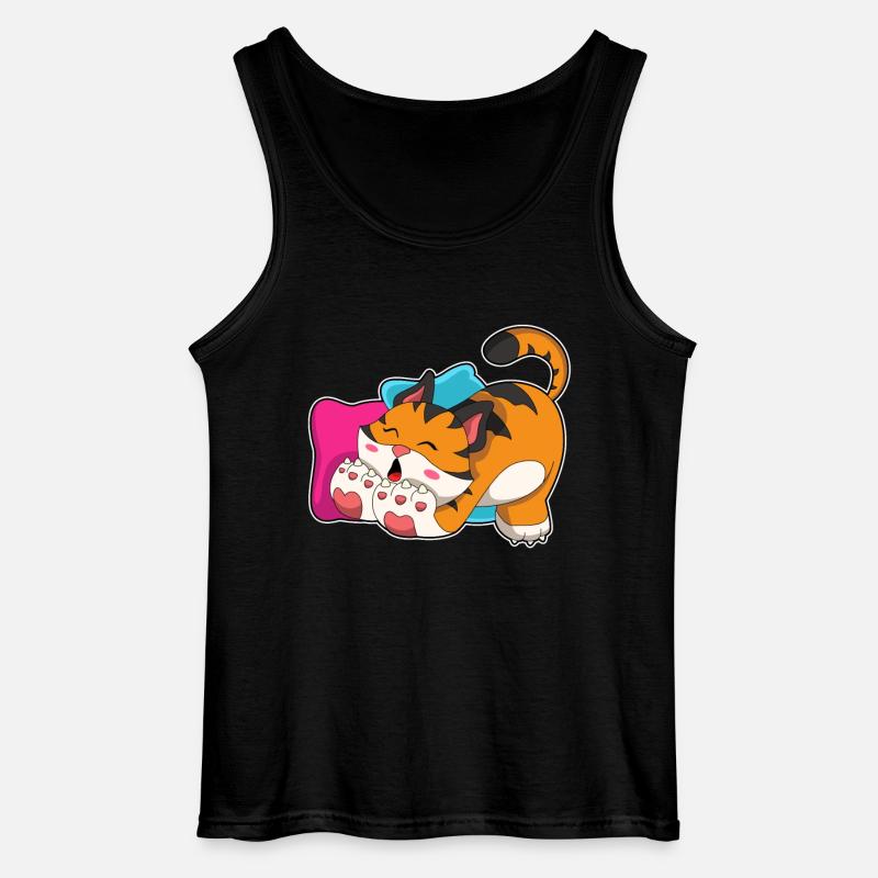 Tiger müde - Gildan Männer Tank Top - Schwarz