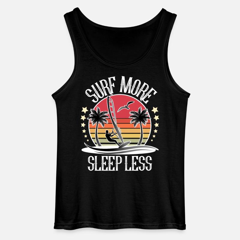 Windsurfing Windsurfer Windsurf - Gildan Men’s Tank Top - black