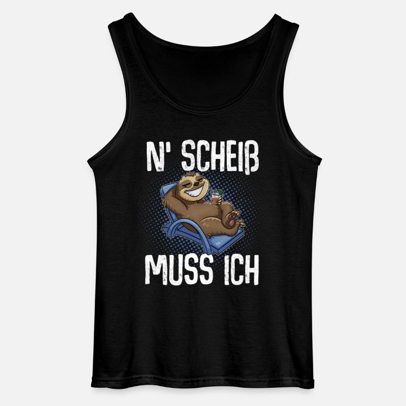 N'Scheiß Muss Ich - Gildan Männer Tank Top - Schwarz