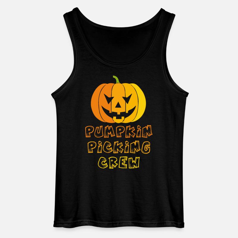 Pumpkin picking crew - Gildan Männer Tank Top - Schwarz