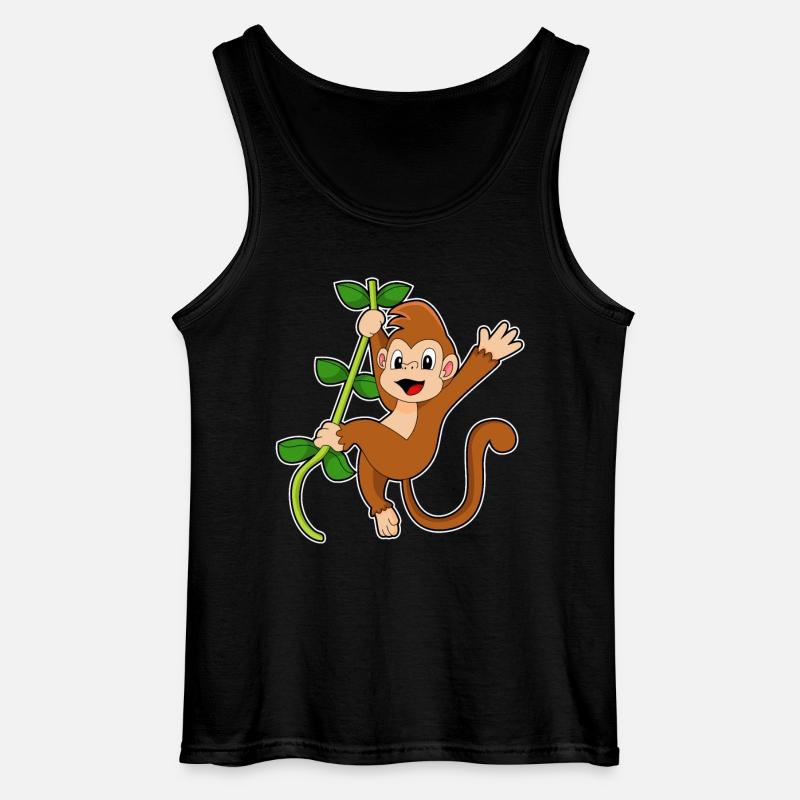 Affe im Urwald - Gildan Männer Tank Top - Schwarz