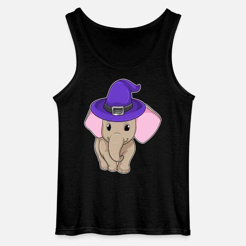 Elefant als Zauberer - Gildan Männer Tank Top - Schwarz