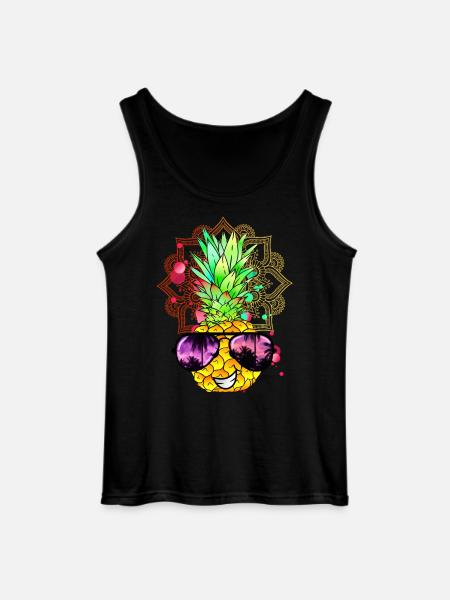 Pineapple Mandala - Gildan Men’s Tank Top - black