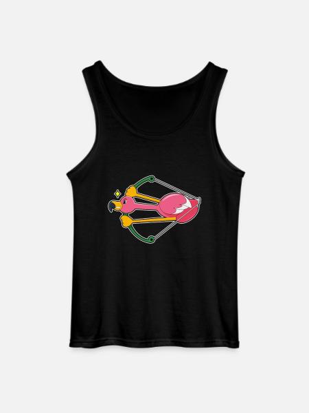Flamingo Bogenschütze Bogen - Gildan Männer Tank Top - Schwarz