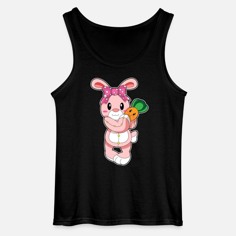 Hase als Spielzeug - Gildan Männer Tank Top - Schwarz