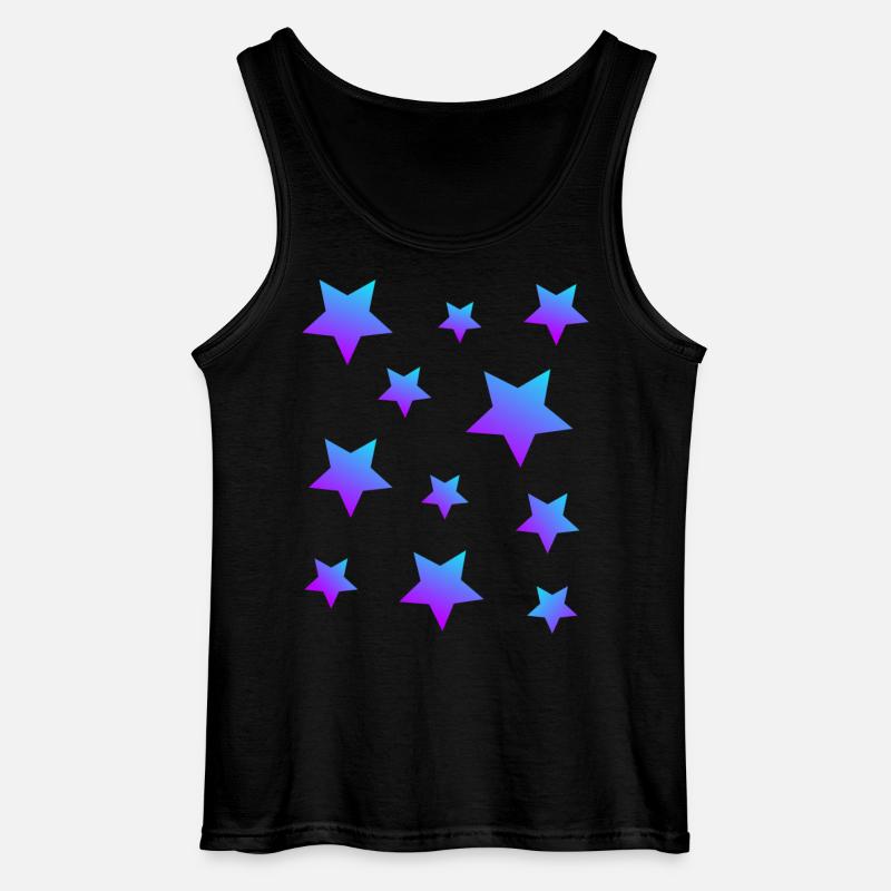 Star Star Pack Bleu-Violet - Débardeur Gildan Homme - noir